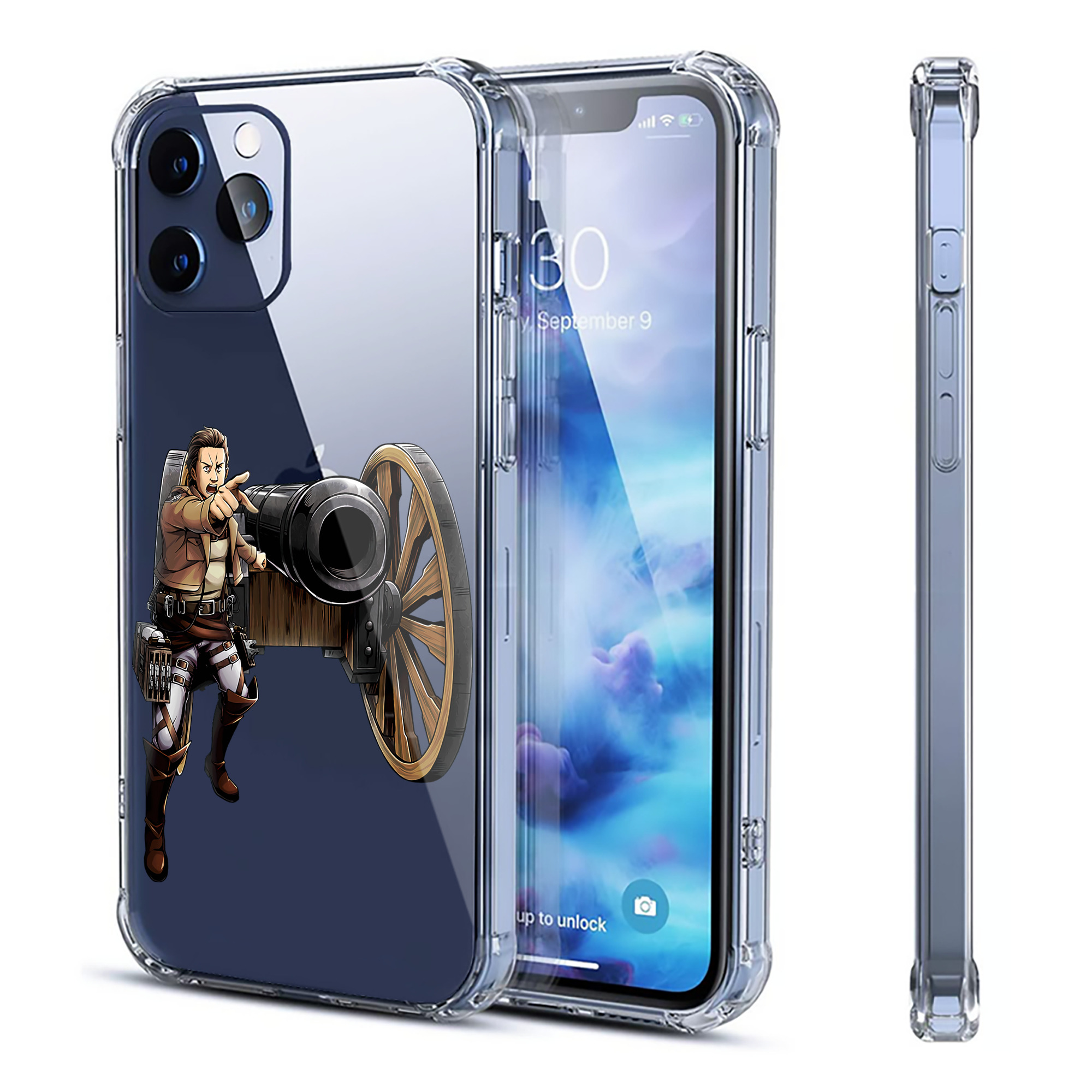 （画像用） 進撃の巨人 Attack on Titan 【iPhone 12シリーズ対応】透明スマホケース（クリアソフトケース）